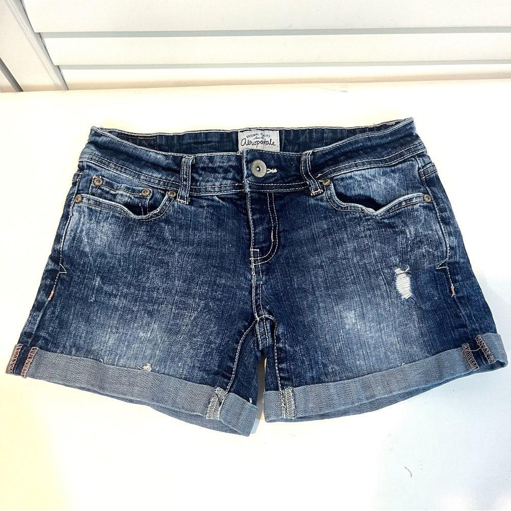 Aeropostale Distressed Denim Shorts Women's